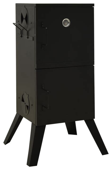 vidaXL Outdoor Smoker, Oven Smoker with 3 Racks and 12 